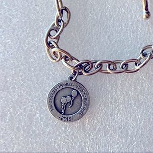 St. Francis bracelet silvertone